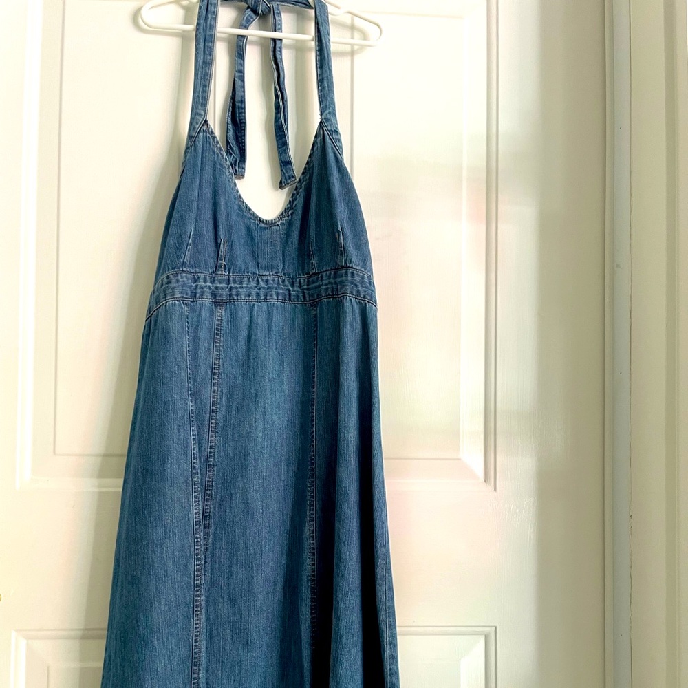 Denim Halter Dress